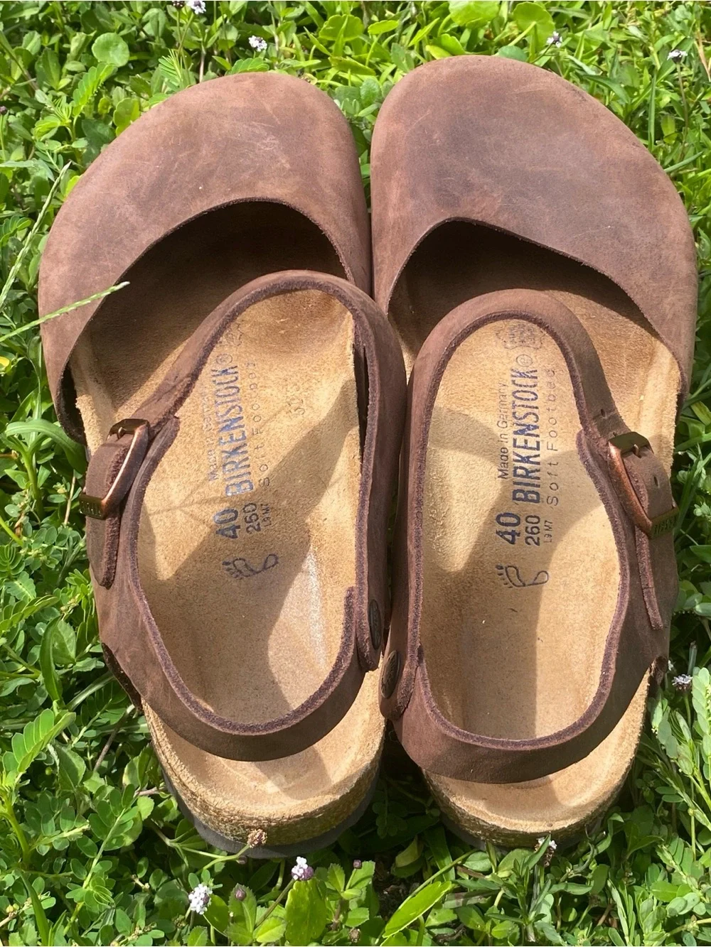 Birkenstock Messina womens oiled Brown Leather Mary Jane Sandals 40/9